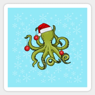 Christmas Kraken (Snowflakes) Magnet